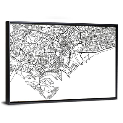 City Map Of Singapore Wall Art