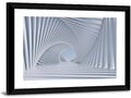 3d White Spiral Tunnel Wall Art