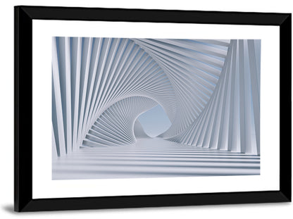 3D Spiral Tunnel Wall Art