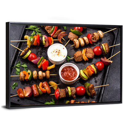 Grilled Kebabs Wall Art