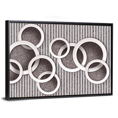 3D Circles Wallpaper Wall Art