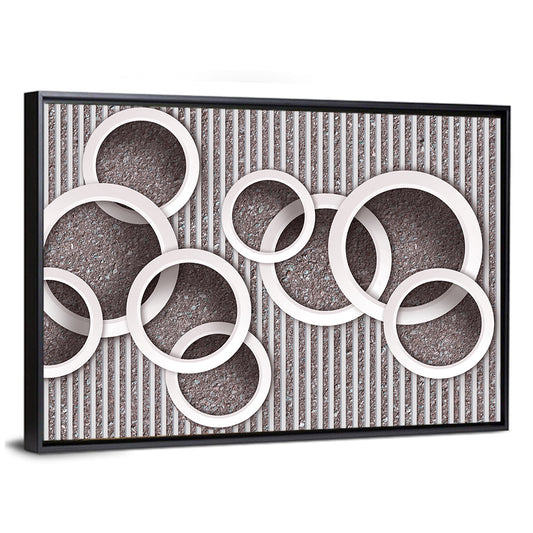 3D Circles Wallpaper Wall Art
