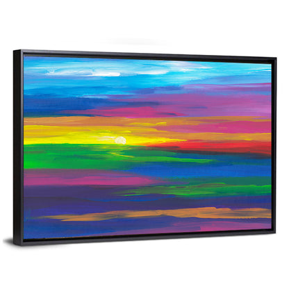 Colorful Sunset Abstract Wall Art