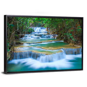 Deep Forest Waterfall In Kanchanaburi Wall Art