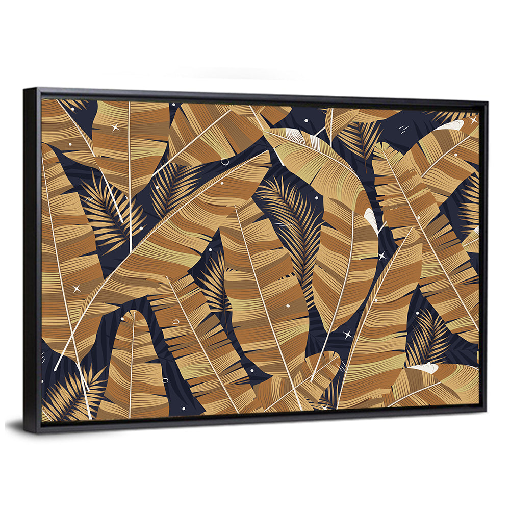 Banana Seamless Leaves Wall Art