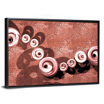Red Jewelry Slugs Wall Art