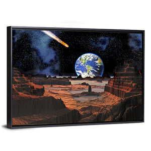 Asteroid Collision With Earth Wall Art