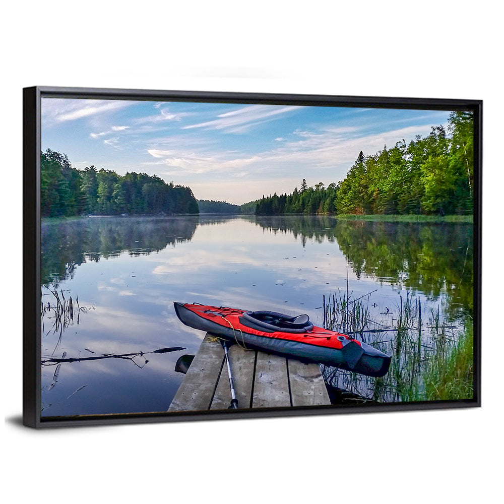 Red Kayak at Lake Kabetogama Wall Art