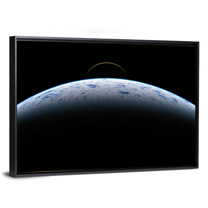 Earth & Moon From Space Wall Art