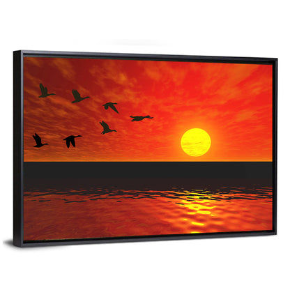 Flying Ducks Wall Art