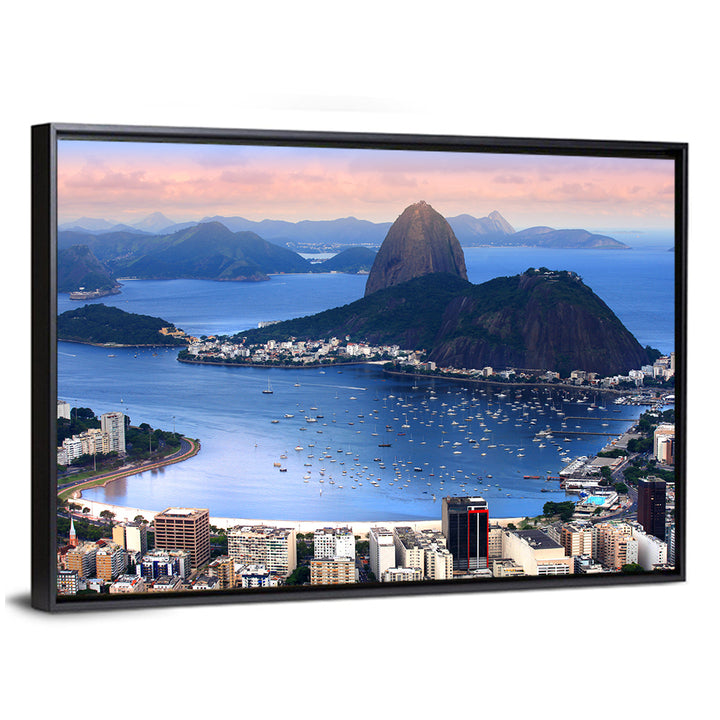 Rio De Janeiro Bay with Sugarloaf Mountain Wall Art