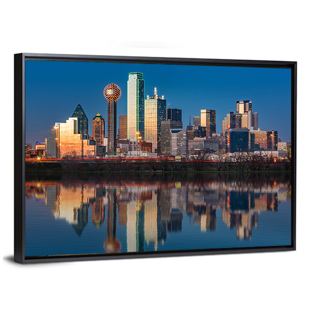 Dallas Skyline at Sunset Wall Art