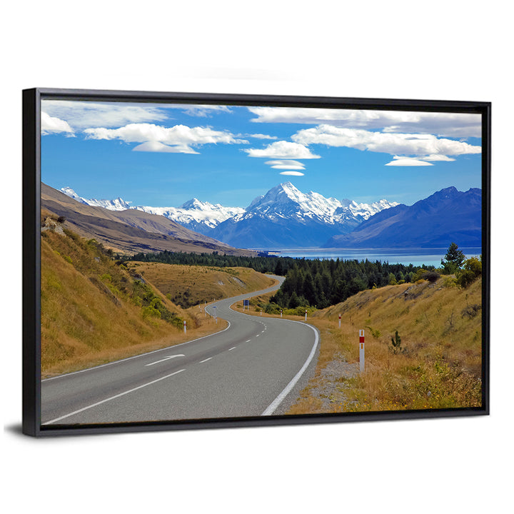 Winding Road to Aoraki Mount Cook Wall Art