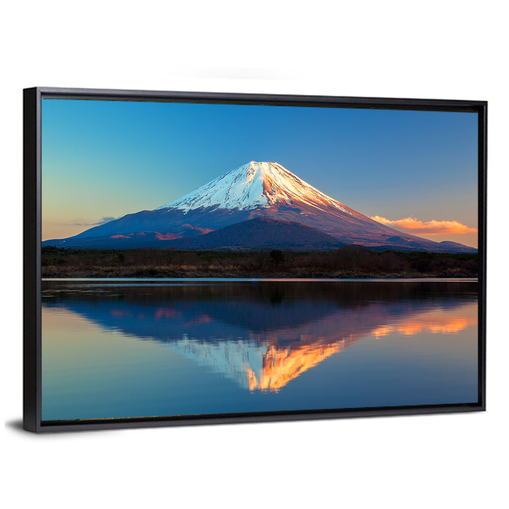 Mount Fuji Reflected on Lake Shoji Wall Art