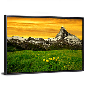 Matterhorn in the sunset at Swiss Alps Wall Art