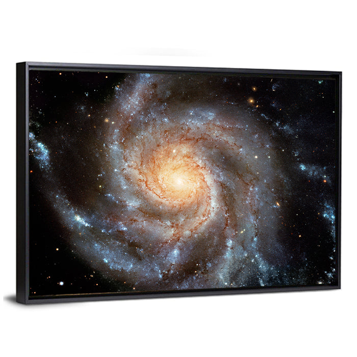 Giant Spiral Galaxy Disk Wall Art as a framed canvas
