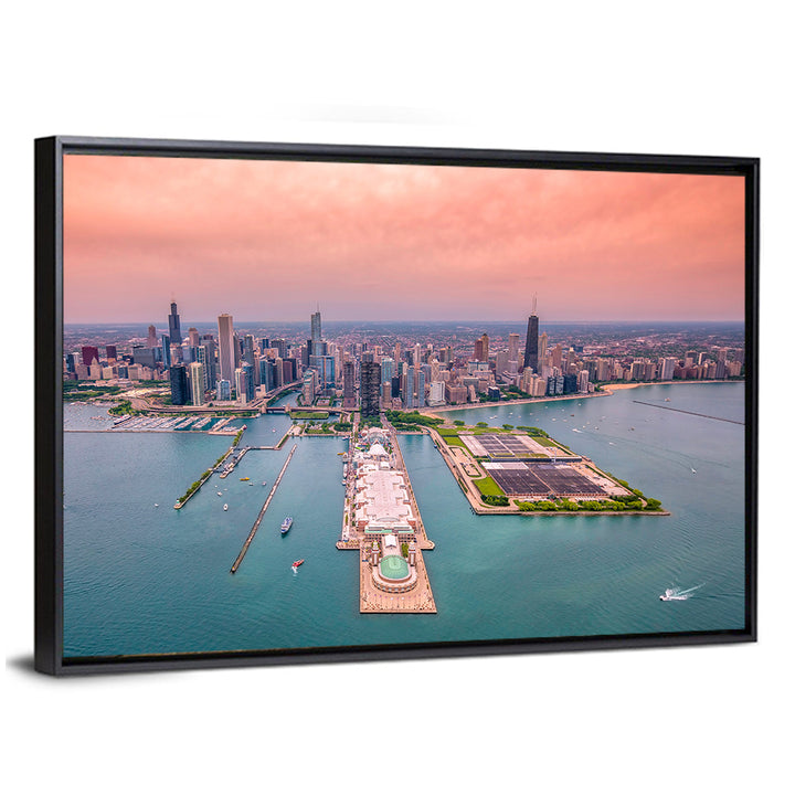 Chicago Navy Pier Skyline Wall Art