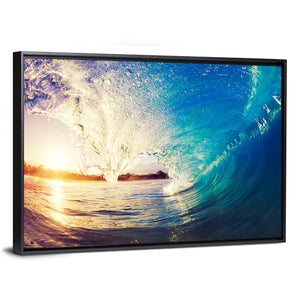 Ocean Wave Sunrise Wall Art