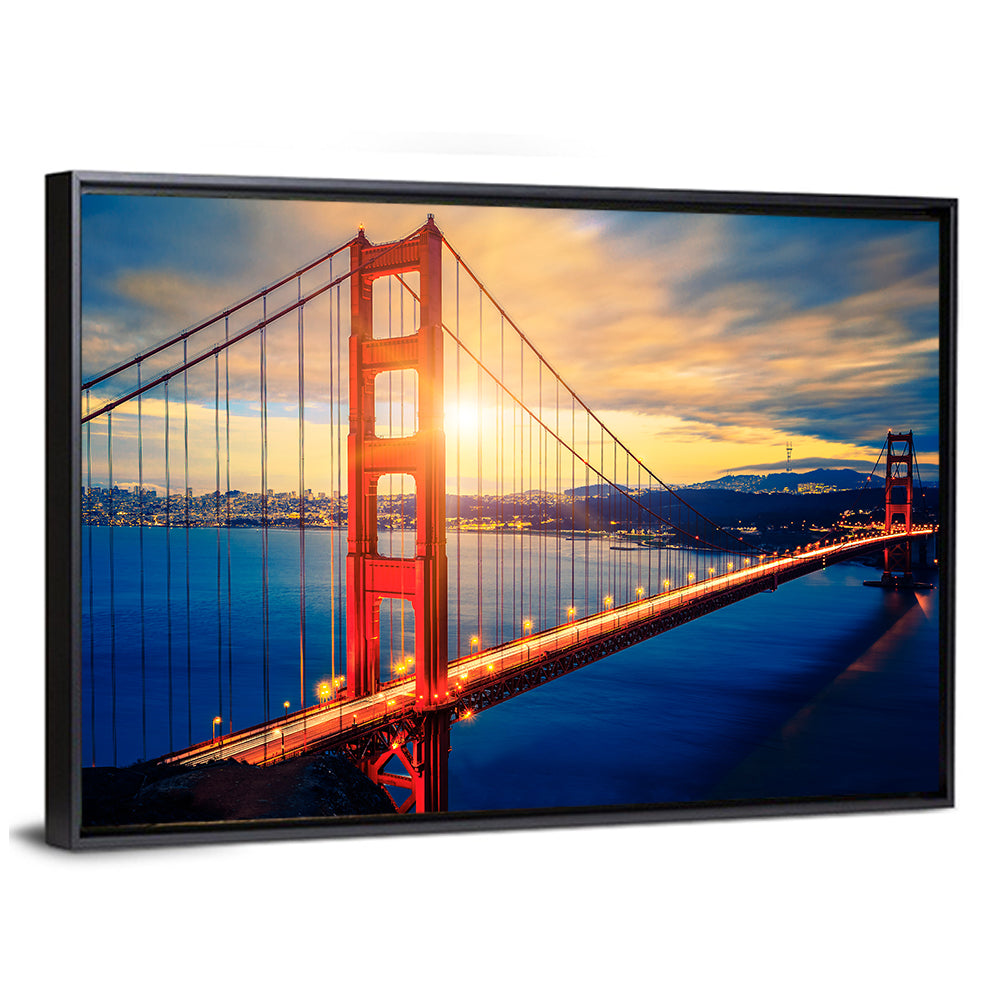 Sunrise Over Golden Gate Bridge Wall Art
