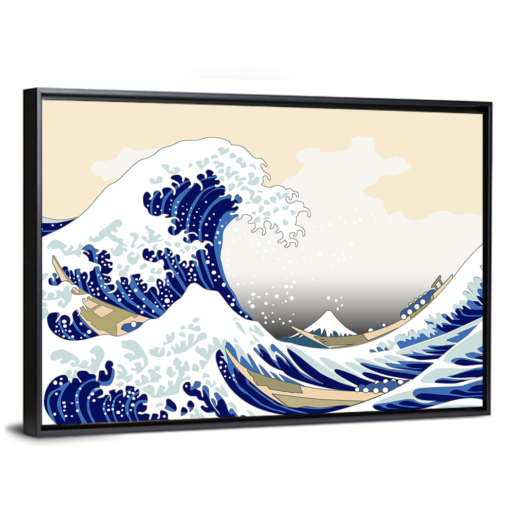 Hokusai Wave Illustration Wall Art
