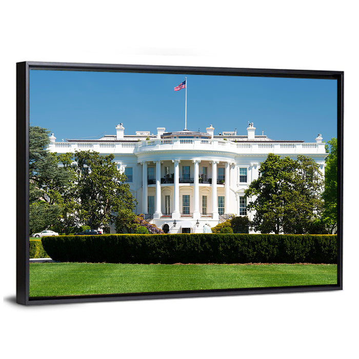 White House Closeup Wall Art as a framed canvas