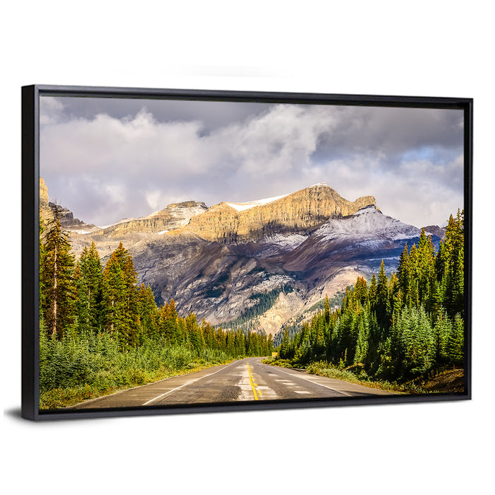 Road on Icefields Parkway Wall Art as a framed canvas