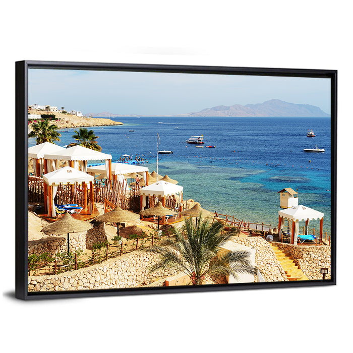 Sharm El Sheikh Beach Resort Wall Art as a framed canvas