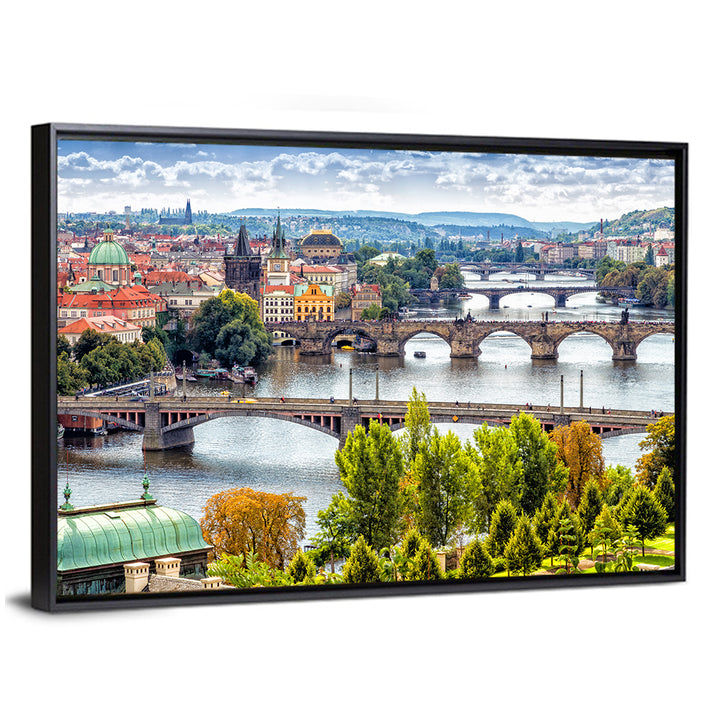 Vltava River Bridges, Prague Wall Art