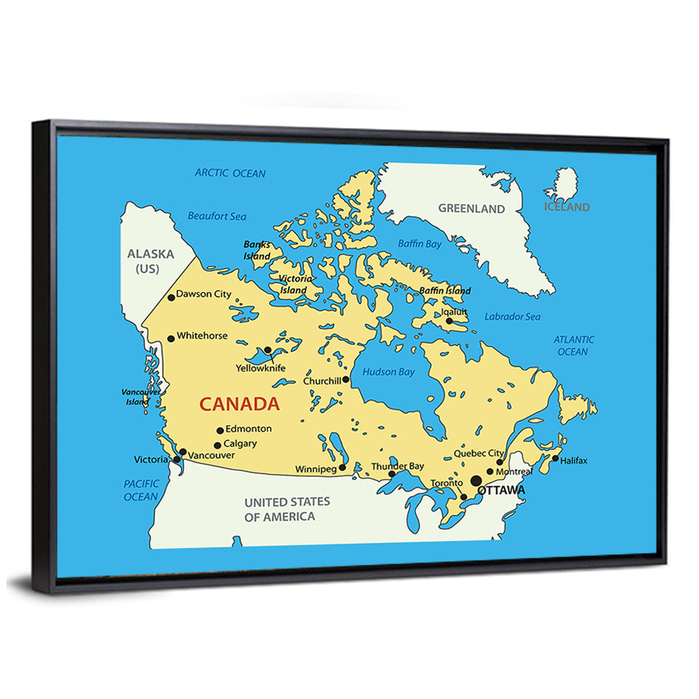 Minimalist Canada Map Wall Art