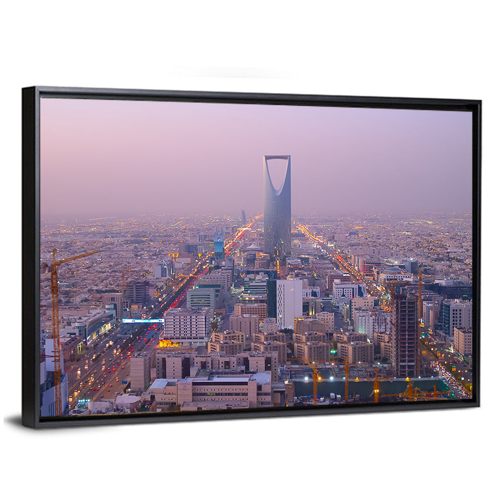 Kingdom Centre Riyadh at Dusk Wall Art