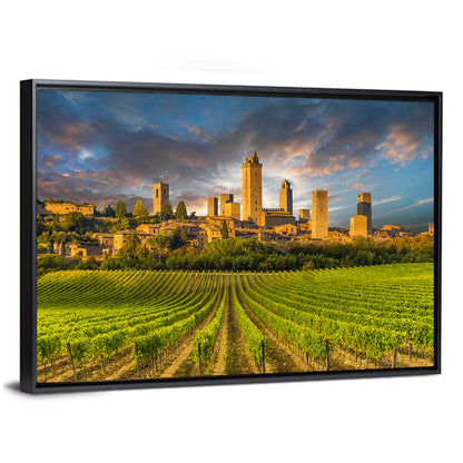 Vineyards Of San Gimignano Tuscany Wall Art