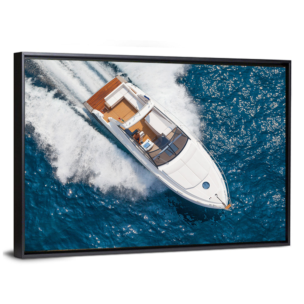 Motor Yacht from Above Wall Art