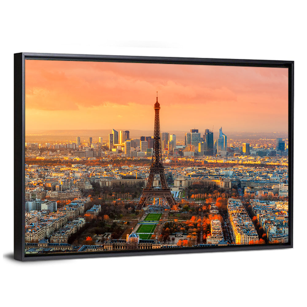 Eiffel Tower at Golden Twilight Wall Art