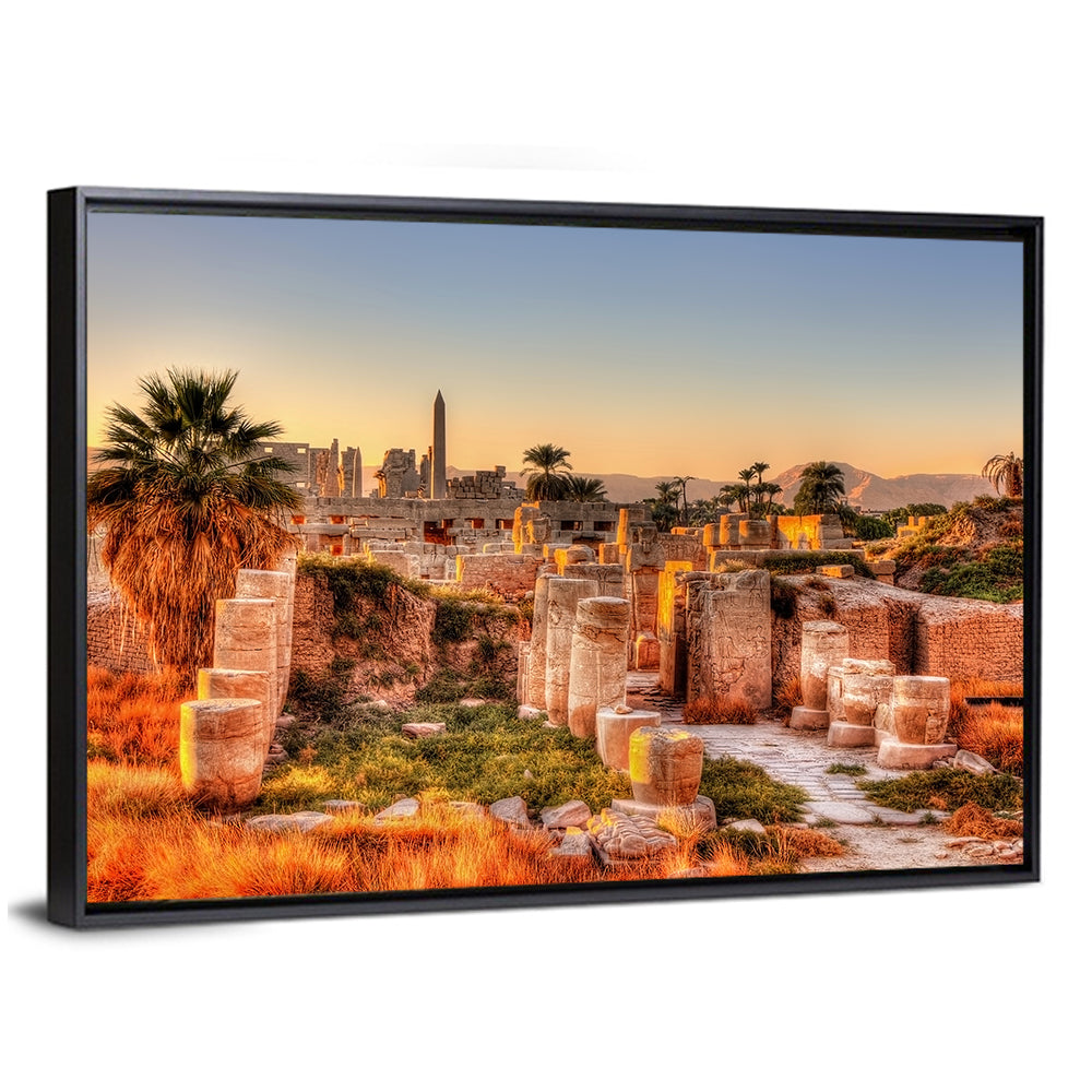 Karnak Temple at Golden Dusk Wall Art