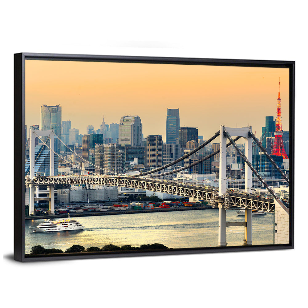Rainbow Bridge and Tokyo Tower Skyline Wall Art
