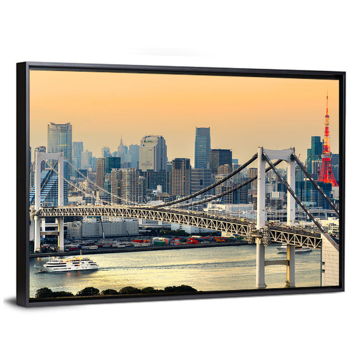 Rainbow Bridge and Tokyo Tower Skyline Wall Art