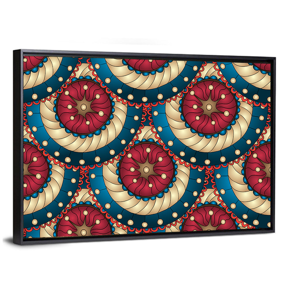 Tessellated Fish Scale Pattern Wall Art