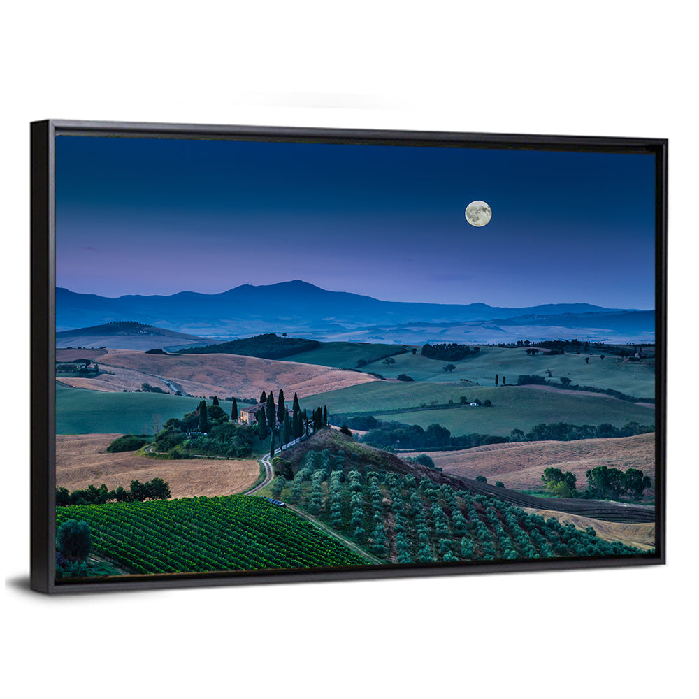 Moonlit Tuscan Hills Wall Art