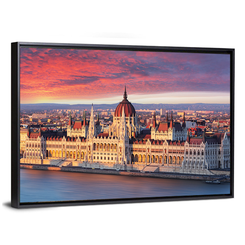 Budapest Parliament At Sunrise Wall Art