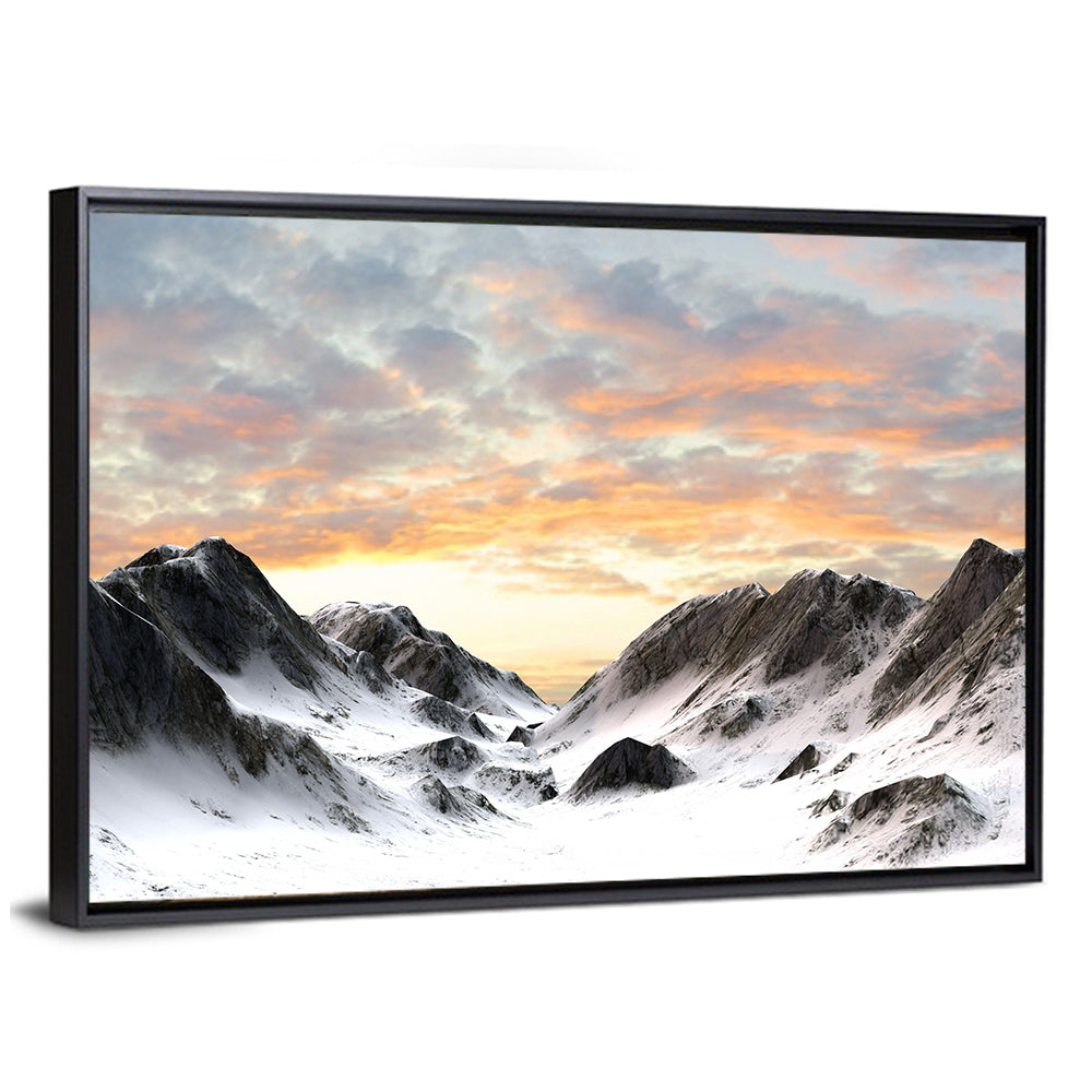 Snowy Mountain Peak Wall Art