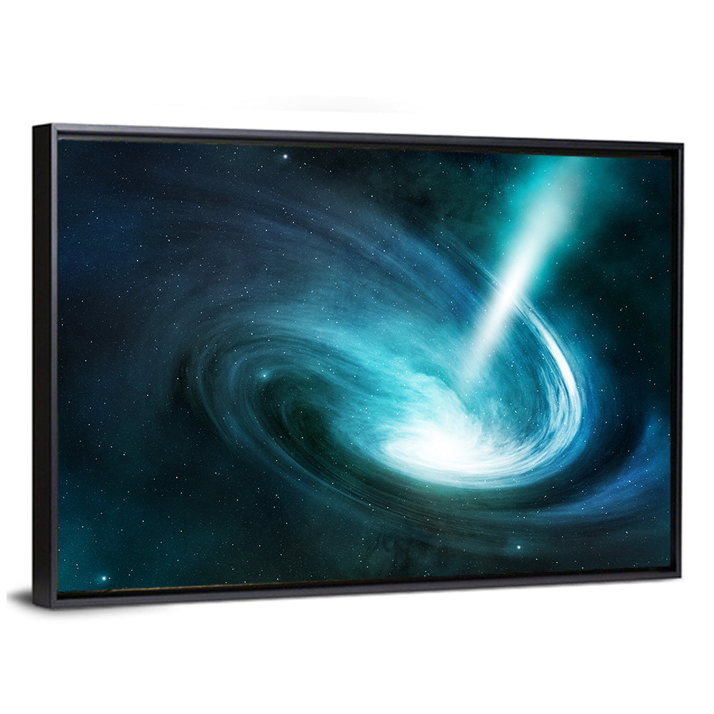 Spiral Galaxy with Radiant Jet Stream Wall Art