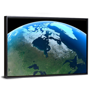 Canada & Greenland From Space Wall Art