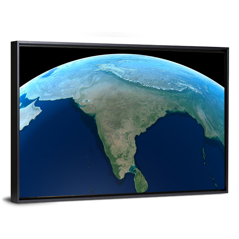 India from Space Wall Art