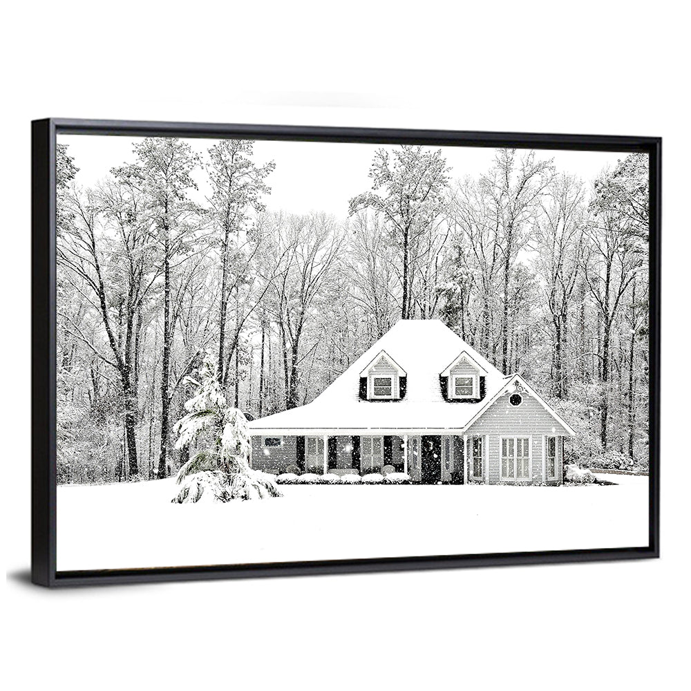 Frosty Cold Winter Scene Wall Art