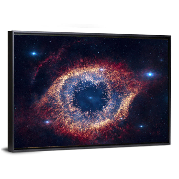 Helix Nebula Wall Art as a framed canvas