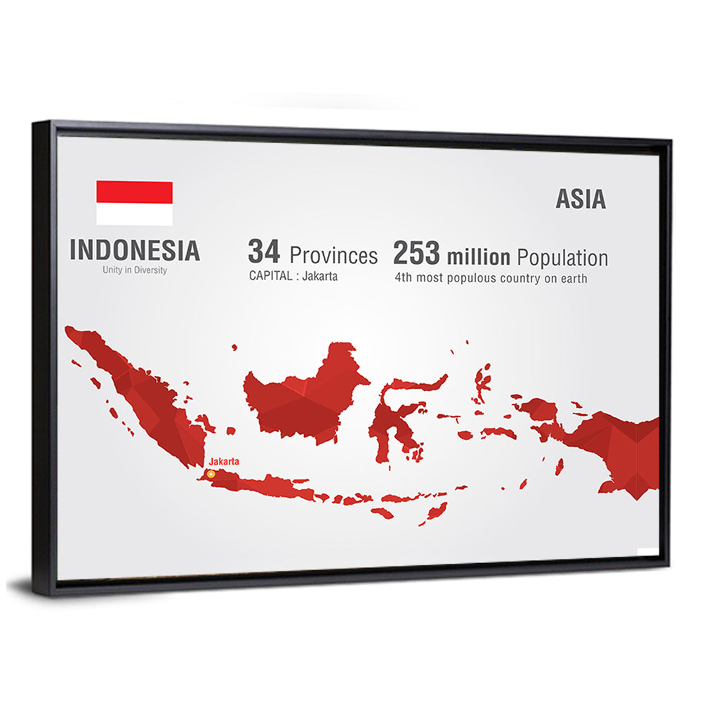 Indonesia Map Wall Art