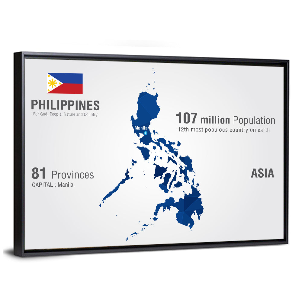 Philippines Map Wall Art