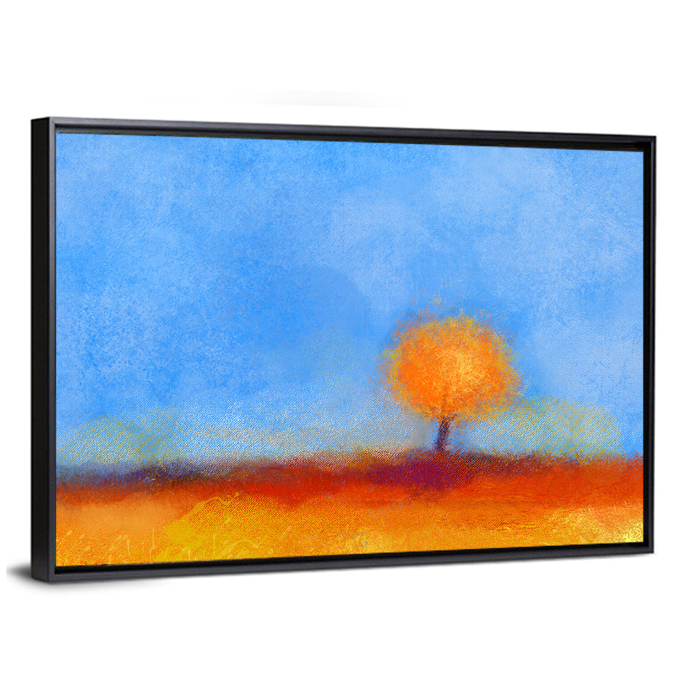 Golden Hour Lone Tree Wall Art