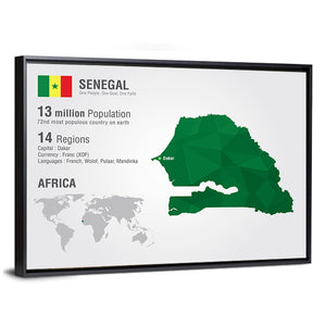 Senegal Map Wall Art