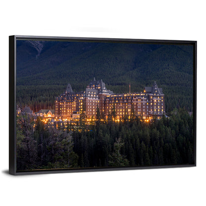 The Banff Springs Hotel At Night Wall Art